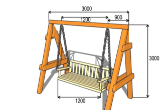 Садовые качели из дерева своими руками: как сделать, чертежи, размеры и фото