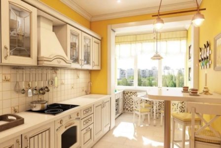 Бежевая кухня в стиле прованс