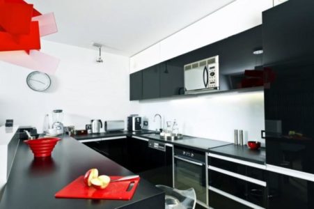 Декор для черно белой кухни