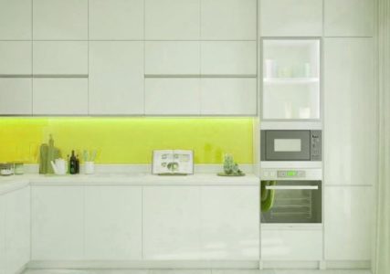 Белые кухни из пластика