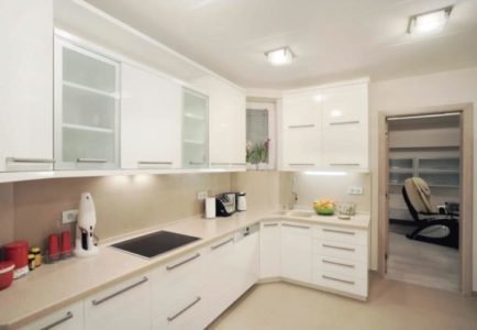 Белые кухни из пластика