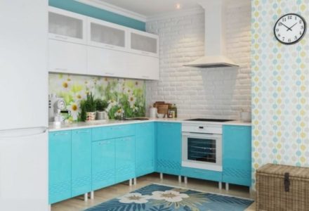 Пол для бирюзовой кухни