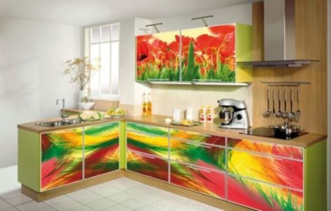 Покраска кухонных шкафов