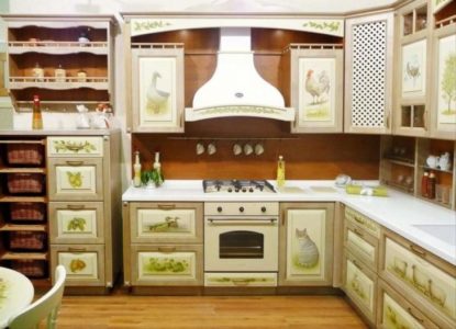 Покраска кухонных шкафов