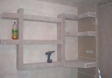 Изготовление полок из гипсокартона
